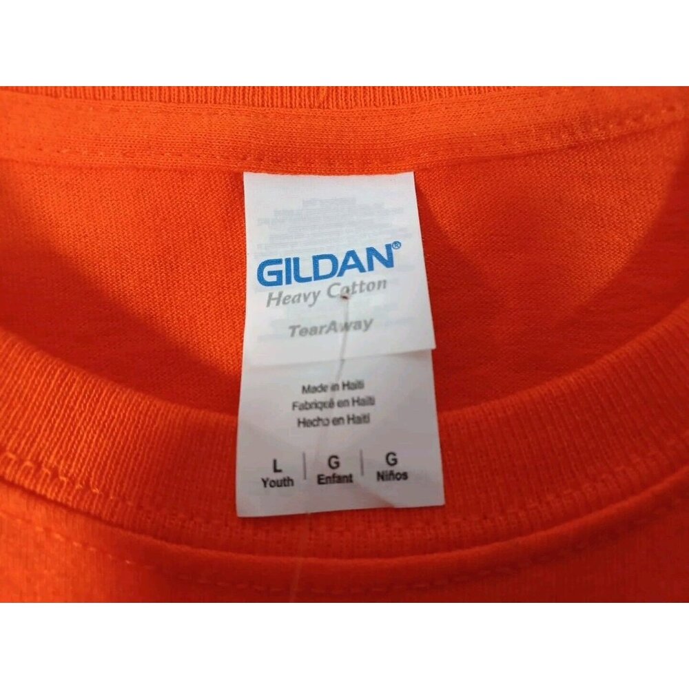 Vtg NWT Knotts Spooky Farm Peanuts Halloween T-Shirt Orange Vtg Youth L … - Picture 6 of 6